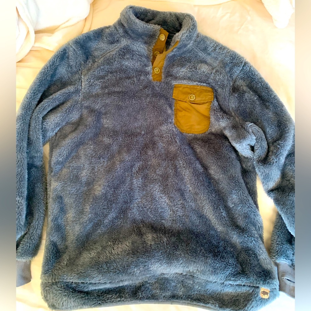 Buffalo Jackson Kodiak Sherpa Pullover (Large) - Silver